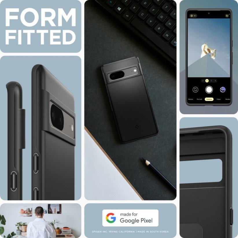 Kryt Spigen Thin Fit Google Pixel 7 Black