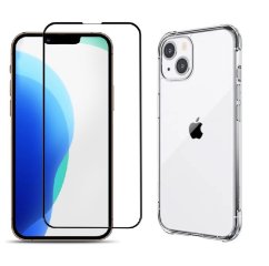 2PACK - 3D ochranné sklo + transparentný kryt pre iPhone 13 mini