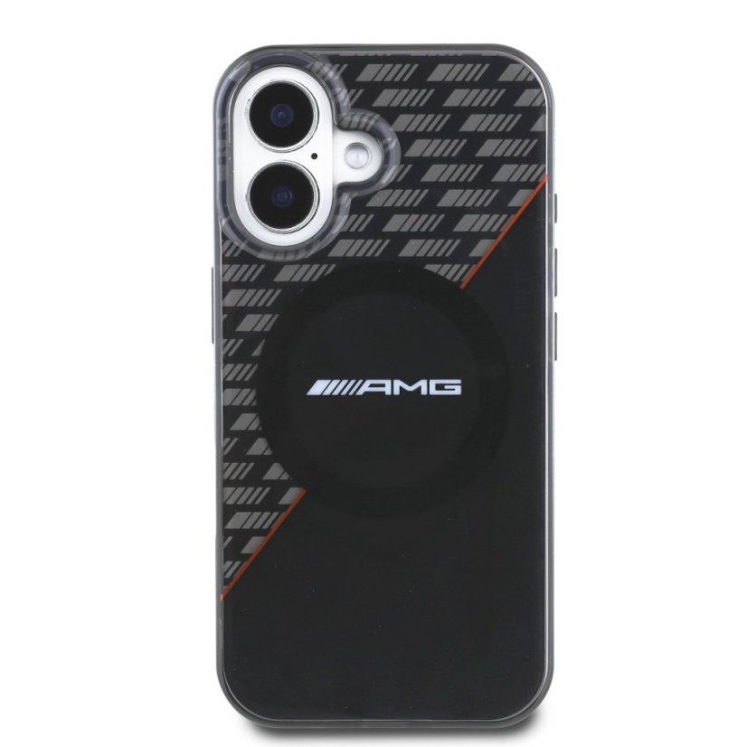 AMG Rhombs MagSafe zadný kryt pre iPhone 16 Plus Black/Red