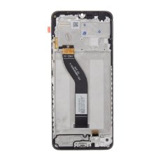 Kijelző kerettel Xiaomi Redmi 14C/A3 Pro/Poco C75 Black (Service Pack - eredeti pótalkatrész)