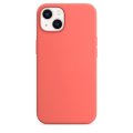 iPhone 13 Silicone Case s MagSafe - Pink Pomelo design (lososový)