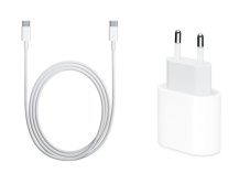 Rýchlonabíjacia súprava pre iPhone - 20W USB-C adaptér a USB-C / USB-C kábel s dĺžkou 1m Rýchlonabíjacia súprava pre iPhone - 20W USB-C adaptér a USB-C / USB-C kábel s dĺžkou 1m