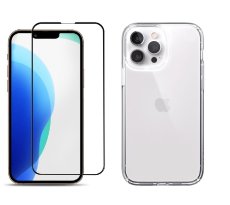 2PACK - 3D ochranné sklo + transparentný kryt pre iPhone 13 Pro Max