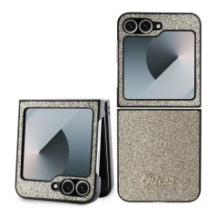 Guess PC/TPU Glitter Flakes Metal Logo zadný kryt pre Samsung Galaxy Z Flip 6 Gold Guess PC/TPU Glitter Flakes Metal Logo zadný kryt pre Samsung Galaxy Z Flip 6 Gold
