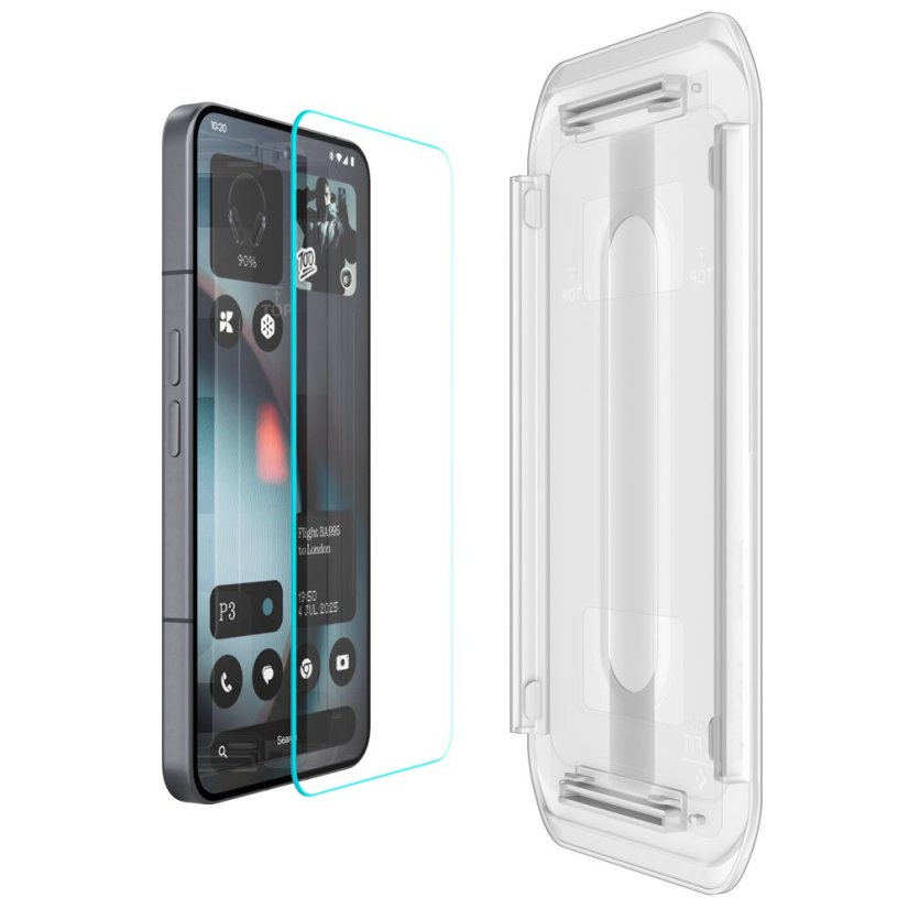 2ks v balení, set ochranných skiel Spigen Glas.Tr ”Ez Fit” 2-Pack Nothing Phone 3 Clear