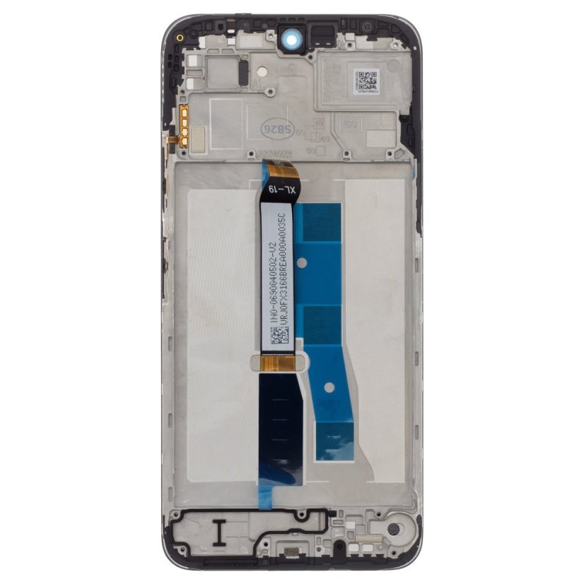 Displej s rámom pre Poco M7 Black (Service Pack - originálny diel)