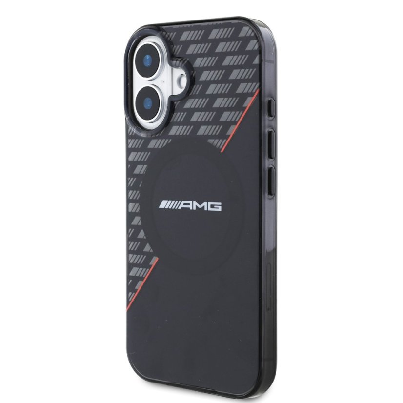 AMG Rhombs MagSafe zadný kryt pre iPhone 16 Plus Black/Red