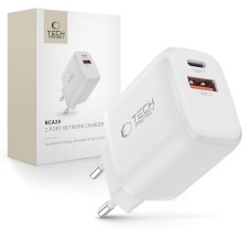 Tech-Protect Nca20 2portová síťová nabíječka PD 20W / QC3.0 bílá