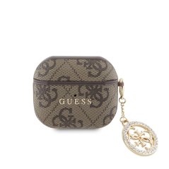 Guess 4G Script PC/PU Charm púzdro pre AirPods 3 Brown Guess 4G Script PC/PU Charm púzdro pre AirPods 3 Brown