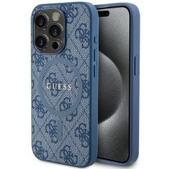 Kryt Original Faceplate Case Guess Guhmp15Xg4Gfrb iPhone 15 Pro Max (s MagSafe / 4G Ring Classic Logo / Blue)