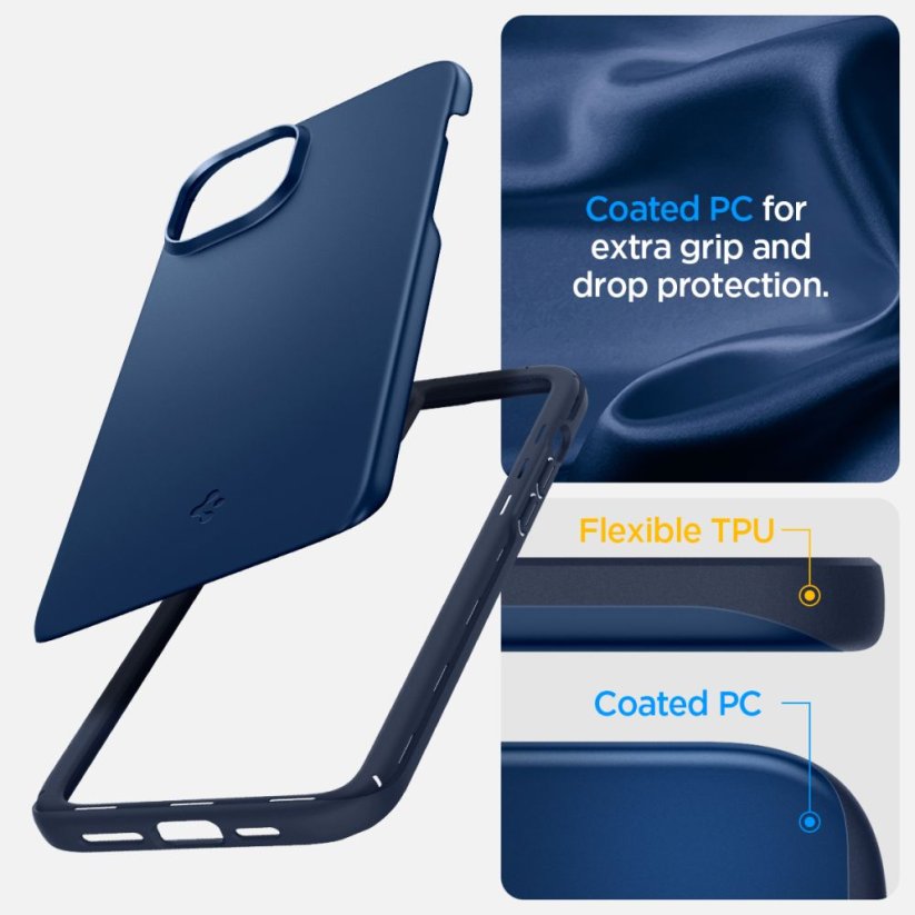 Kryt Spigen Thin Fit iPhone 15 Navy Blue