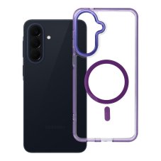 Kryt na Samsung Galaxy A57 Frame Clear Hybrid Mag Cover s MagSafe Purple