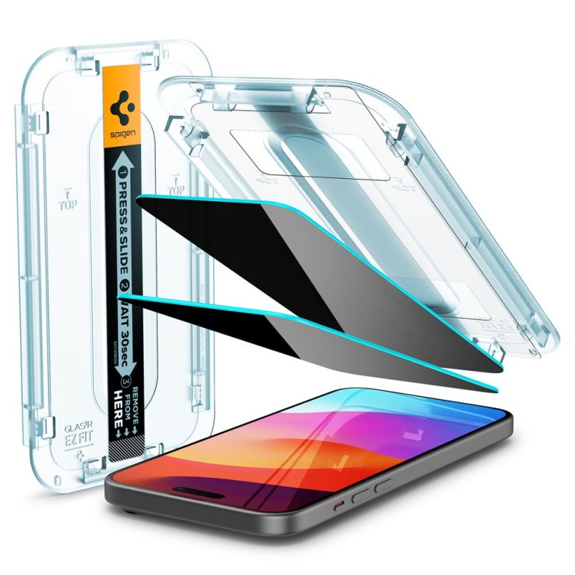 Ochranné tvrdené sklo Spigen Glas.Tr ”Ez Fit” 2-Pack iPhone 15 Plus Privacy