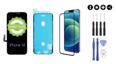 MULTIPACK - OLED kijelző iPhone 14 + ragasztó a kijelző alatt + 3D védőüveg + szerszámkészlet