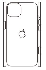 Hydrogel - zadná ochranná fólia (full cover) - iPhone 13 mini - typ výrezu 6