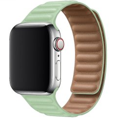 Koženkový remienok Leather Link pre Apple Watch (38/40/41mm) Green