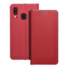 Kryt Flip Case Samsung Galaxy A40 Luna Book Carbon Red Kryt Flip Case Samsung Galaxy A40 Luna Book Carbon Red