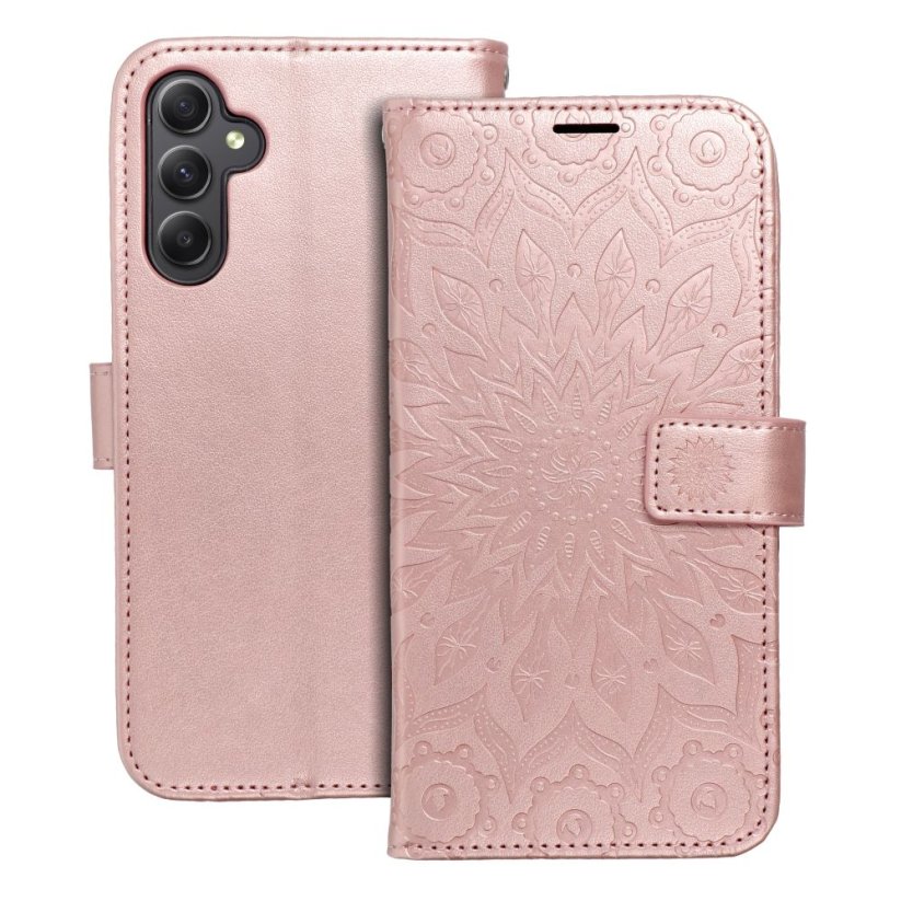 Kryt Mezzo Book Case Samsung Galaxy A34 5G Mandala Rose Gold