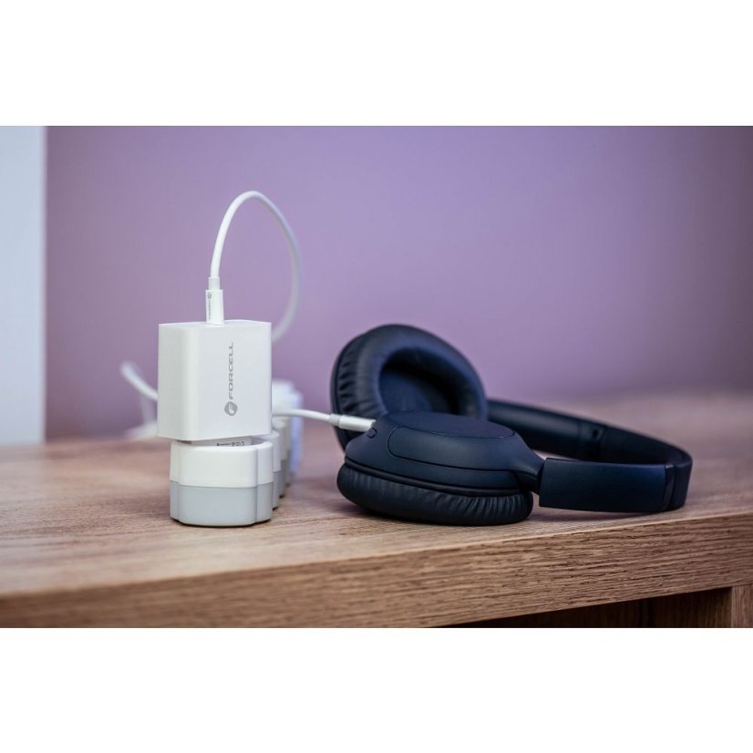 Phone Charger Forcell F-Energy USB C Qc4.0 Pd 3A 45W Tfk-Tc-45Wpd White