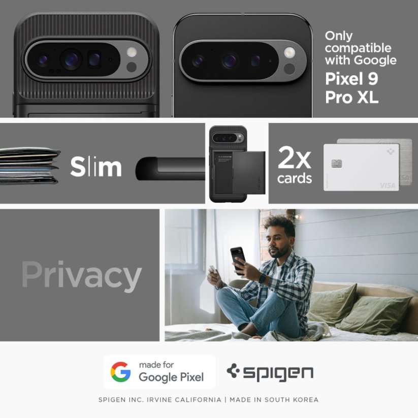 Kryt Spigen Slim Armor Cs Google Pixel 9 Pro Xl Black