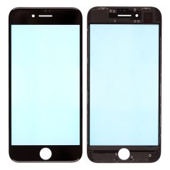 Oleofóbne náhradné čierne predné sklo s rámom na iPhone 8