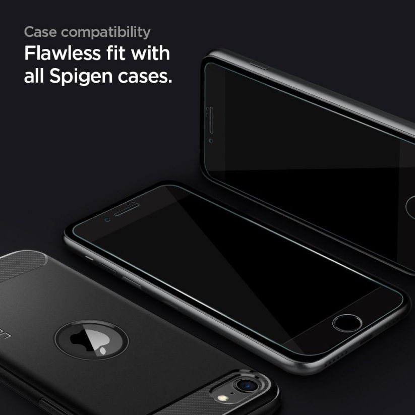 Ochranné tvrdené sklo Spigen Alm Glass Fc iPhone 7 / 8 / SE 2020 / 2022 Black