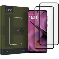 2ks v balení, set ochranných skiel Hofi Glass Pro+ 2-Pack Motorola Moto G55 5G Black
