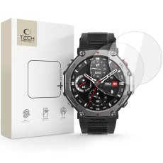 edzett védőüveg Tech-Protect Glass Fit+ 2-Pack Amazfit T-Rex 3 Pro 48mm átlátszó