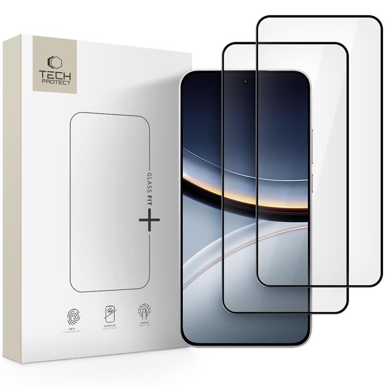 Ochranné tvrdené sklo Tech-Protect Glass Fit+ 2-Pack Xiaomi Poco F7 5G Black