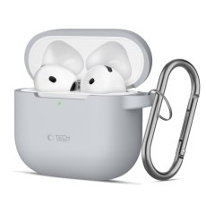 Kryt Tech-Protect Silicone Hook Apple Airpods 4 Crayon Grey
