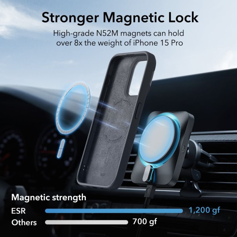 Kryt ESR Cloud Kickstand Halolock Magsafe iPhone 15 Pro Max black