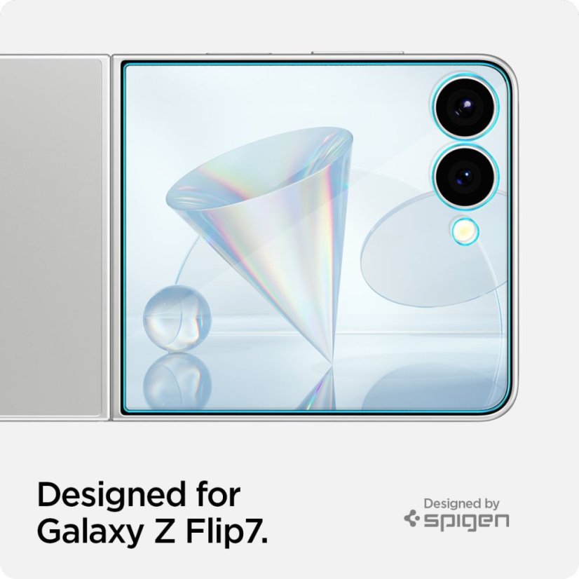 edzett védőüveg Spigen Glas.Tr "Ez Fit" Hd 2-Pack Samsung Galaxy Z Flip 7 átlátszó