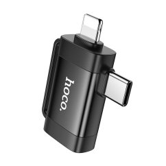 Hoco Adapter Otg 2v1 Type C (Male) / Lightning (Male) to USB A (Female) Ua31F Black