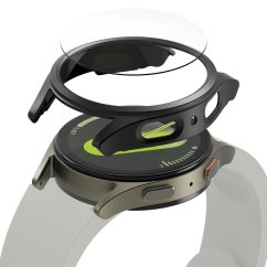 Kryt Ringke Slim & Tempered Glass Samsung Galaxy Watch 7 (44 mm) Titanium Black