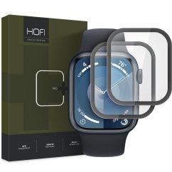 Ochranné sklo Hydbridné Sklo Hofi Hybrid Pro+ 2-Pack Apple Watch 7 / 8 / 9 (45 mm) Black