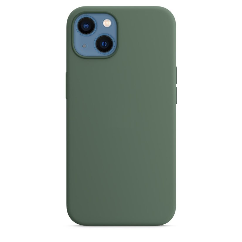 iPhone 13 Silicone Case s MagSafe - Eucalyptus design (zelený)