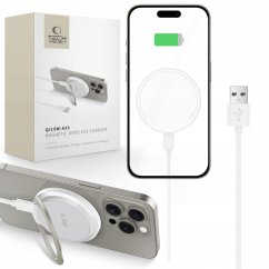 Bezdrôtová nabíjačka Tech-Protect Qi15W-A33 Magnetic Magsafe Wireless Charger White
