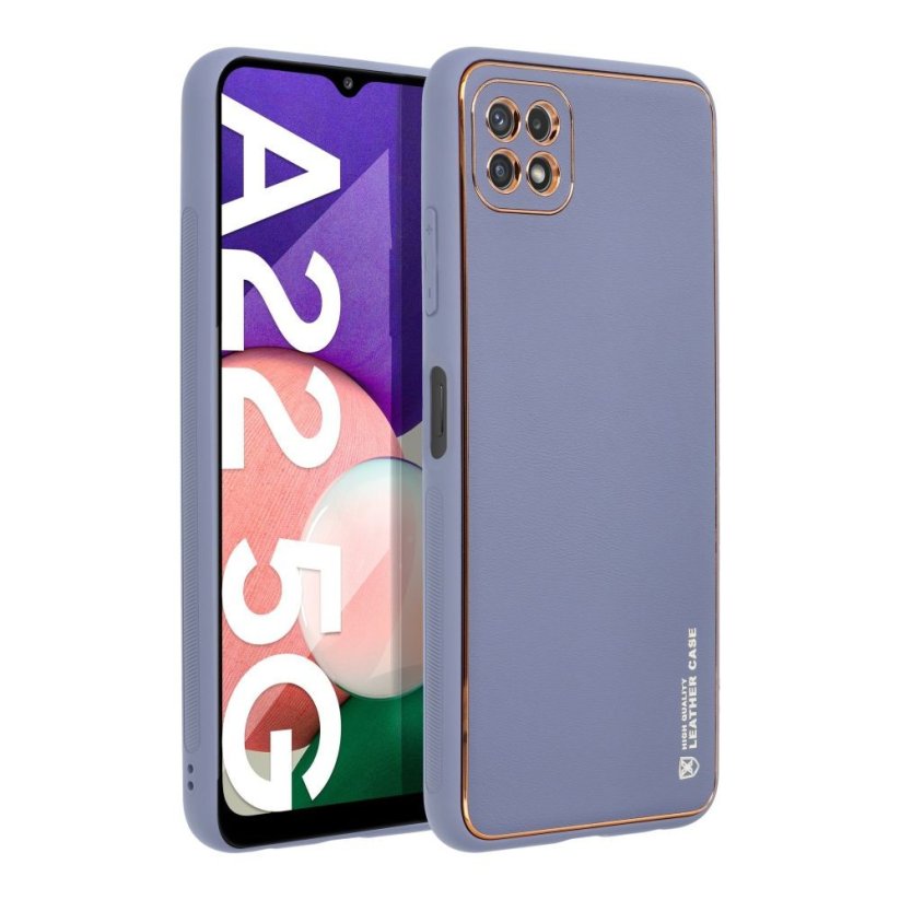 Forcell LEATHER Case  Samsung Galaxy A22 5G modrý