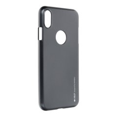 Kryt i-Jelly Case Mercury iPhone XS Max s otvorom na logo - čierny Kryt i-Jelly Case Mercury iPhone XS Max s otvorom na logo - čierny