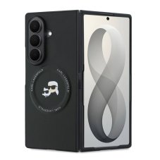Karl Lagerfeld PU Karl a Choupette magnetický zadní kryt pro Samsung Galaxy Z Fold 8 Ultra Black