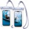 Vodeodolné púzdro Spigen A601 Universal Waterproof Case 2-Pack Aqua Blue