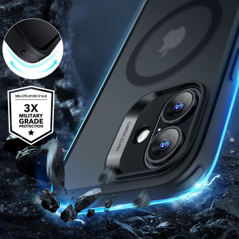 Ochranné sklo ESR Classic Hybrid Halolock Magsafe & Tempered Glass iPhone 16 Frosted Black