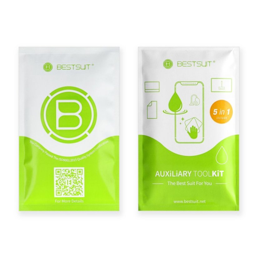 Edzett védőüveg Szkło Hybrydowe Bestsuit Flexible 5D Full Glue Samsung Galaxy S24 Ultra Czarny (Hot Bending) - Działający Czytnik