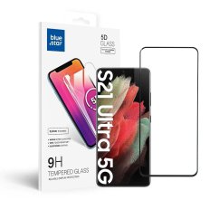 Ochranné tvrdené sklo  - Samsung Galaxy S21 Ultra Full Face (Full Glue/Small Size) - Black Ochranné tvrdené sklo