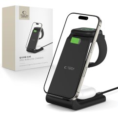Tech-Protect Qi15W-A36 3v1 Wireless Charger For Apple Black