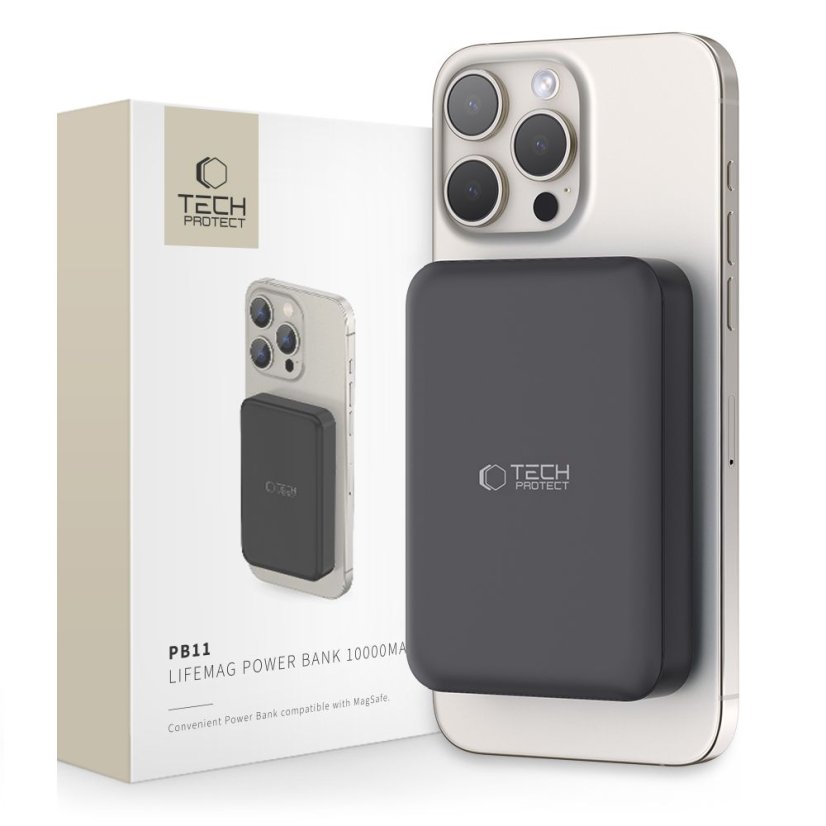 Externá Akkumulátor Tech-Protect Pb11 Lifemag Magsafe Power Bank 10000Mah Black