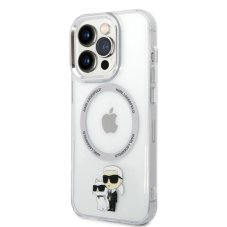 Karl Lagerfeld IML Karl and Choupette MagSafe zadní kryt pro iPhone 14 Pro Max Transparent