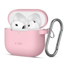 Kryt Tech-Protect Silicone Hook Apple Airpods 4 Dusty Pink