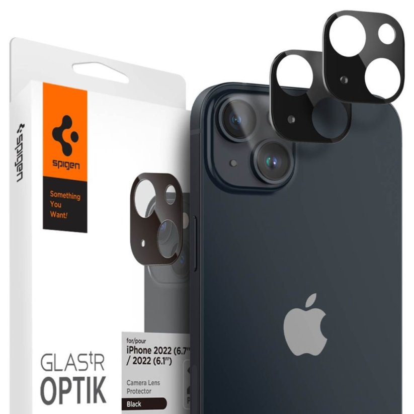 OCHRANNÉ SKLO ZADNEJ KAMERY  SPIGEN OPTIK.TR CAMERA PROTECTOR 2-PACK iPhone 14 / 14 Plus BLACK