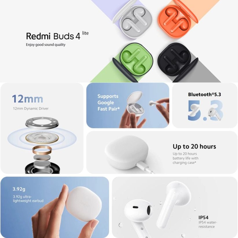 Kryt Xiaomi Redmi Buds 4 Lite Wireless Earphone Black